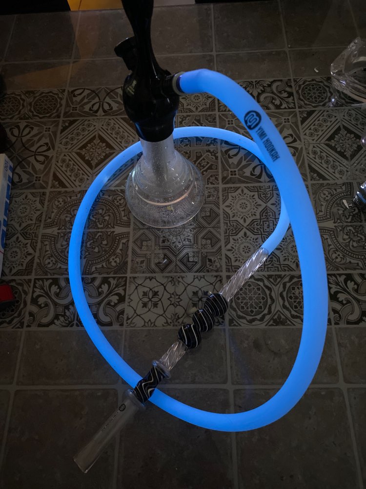 Hookah Silicone Hose 1.5m Glow In Dark Shisha Hose Absorb Light 30Mins Shine Hos