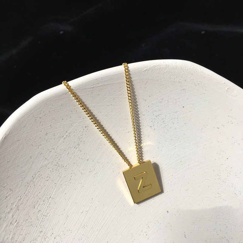 26 Letter Brand Titanium Steel Clavicle Necklace