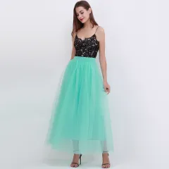 Women's 4 Layer 100 Mesh Skirt Hot Style Mopping Skirt - Mint - View 1