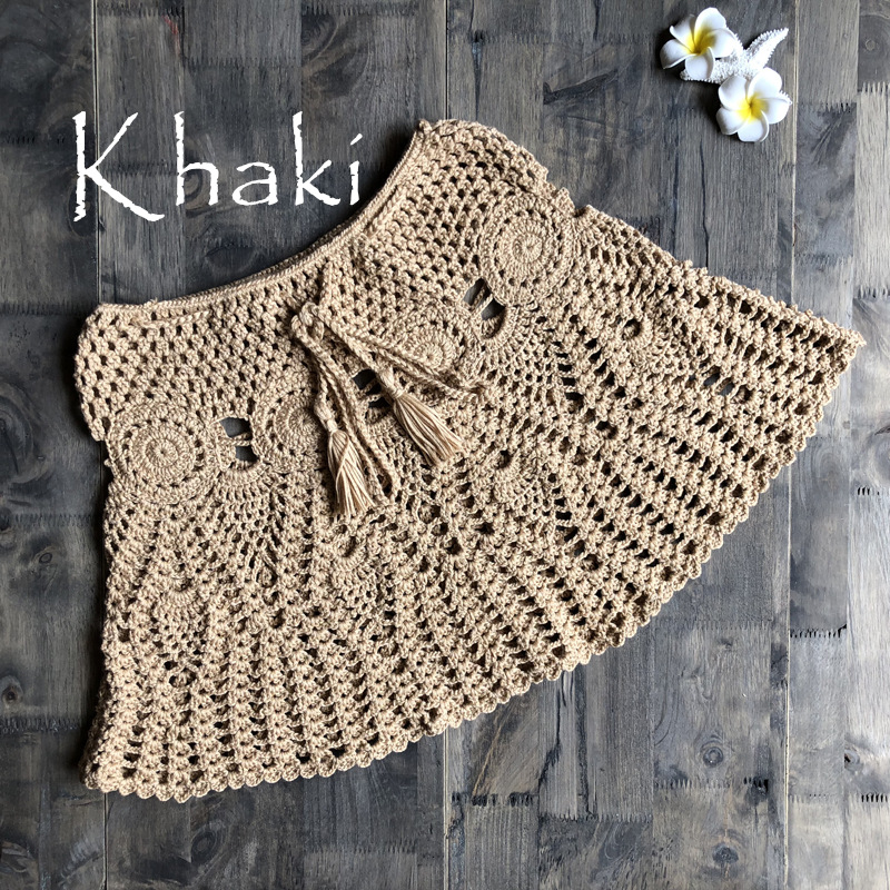 Beach Bikini Skirt Hand Hook Sexy Hollow Out A-Line Skirt