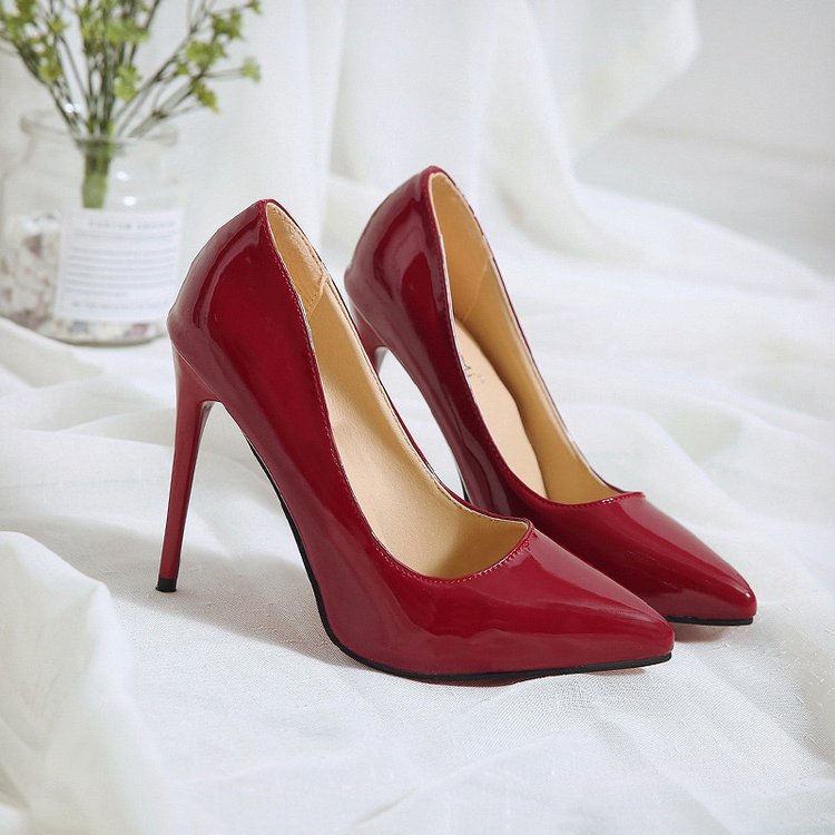 New Pointed Stiletto High Heels Sexy Shallow Mouth Single Shoes Large Size