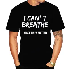 I Can'T Breathe Black Lives Matter Black Cotton Men'S T Short Sleeve - Black - View 1