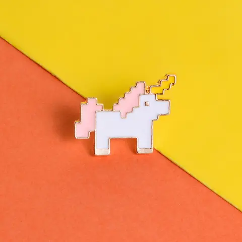 Unicorn Alloy Dripping Pony Brooch Student Shirt Mosaic Animal