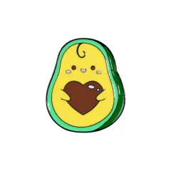 Korean Version Of Cute Cartoon Alloy Brooch, Creative Avocado Love Silly Brooch Pin - Yellow - View 1