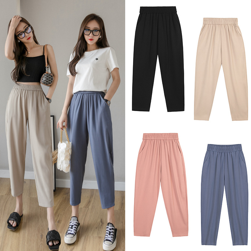 Title 1, High Waist Korean Loose And Thin Student Wide L...