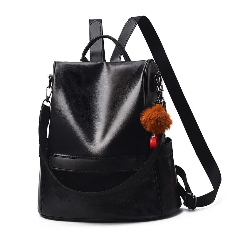 Pure Color New Female Bag Backpack Black - Shop at LoveMi