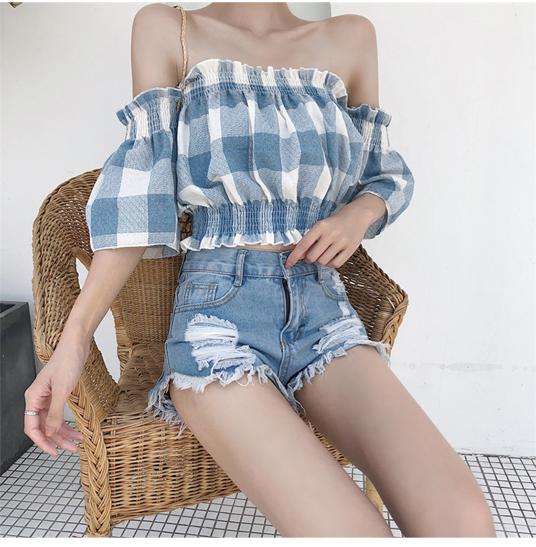 Title 5, Small Shirt Clavicle Strapless Retro Hepburn St...