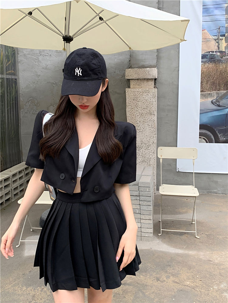 Suit Jacket Female Short Thin Pink Design Sense