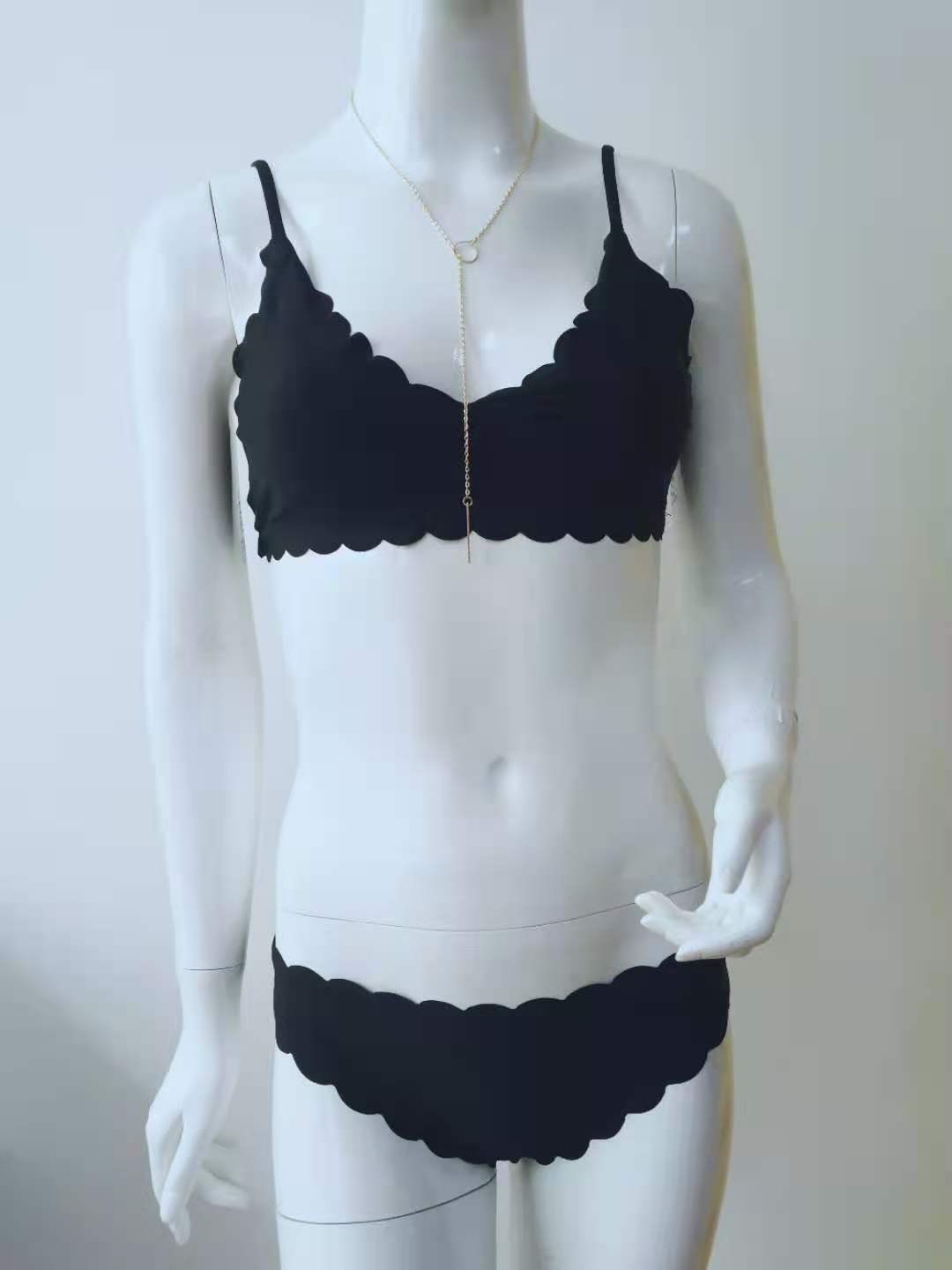 New Solid Color Lace Bikini Slimming Split Ladies Swimsuit
