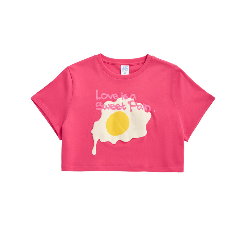 Title 3, Spring And Summer New Net Red Egg Print Short S...