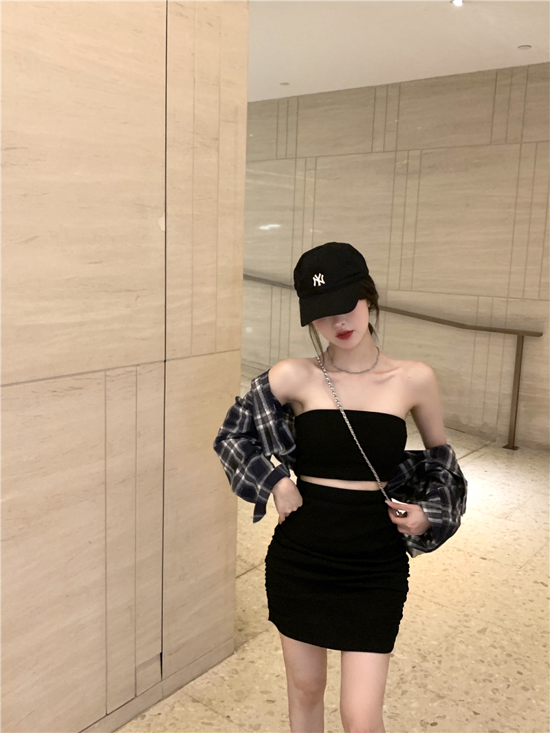 Two-piece Suit of New Temperament Package Hip Skirt