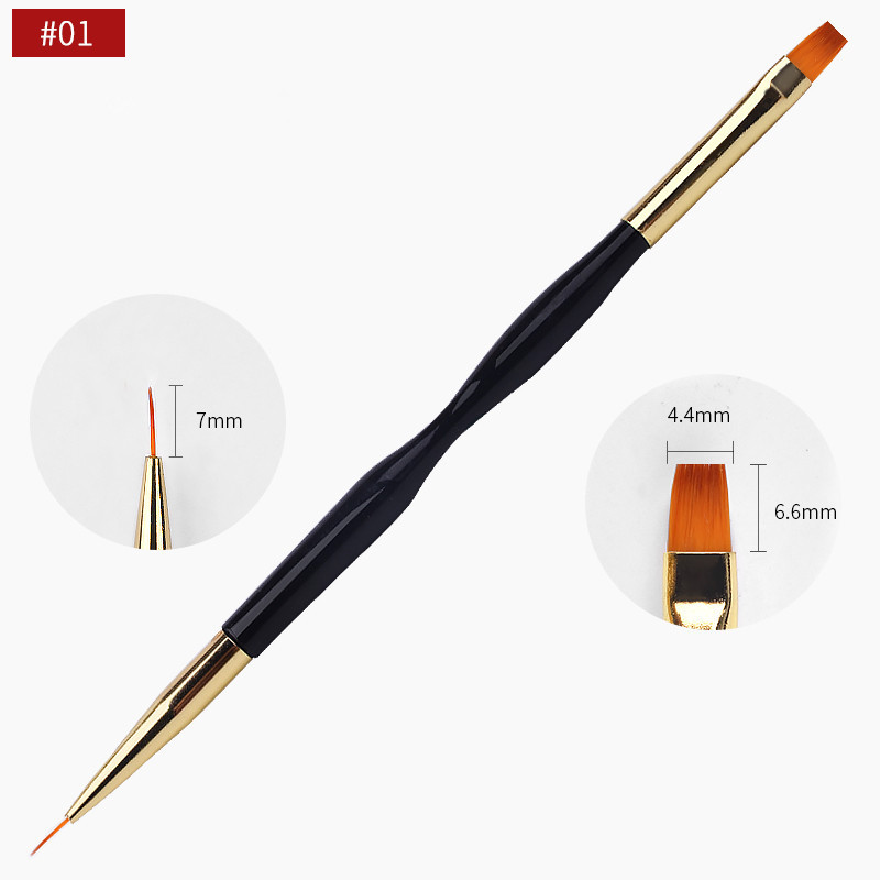 Factory Direct Sale Nail Pen Dual-Use Drawing Pen Manicure Tool Makeup Brush Drawing Flower Pen Drawing Pen Nail Color Drawing Pen
