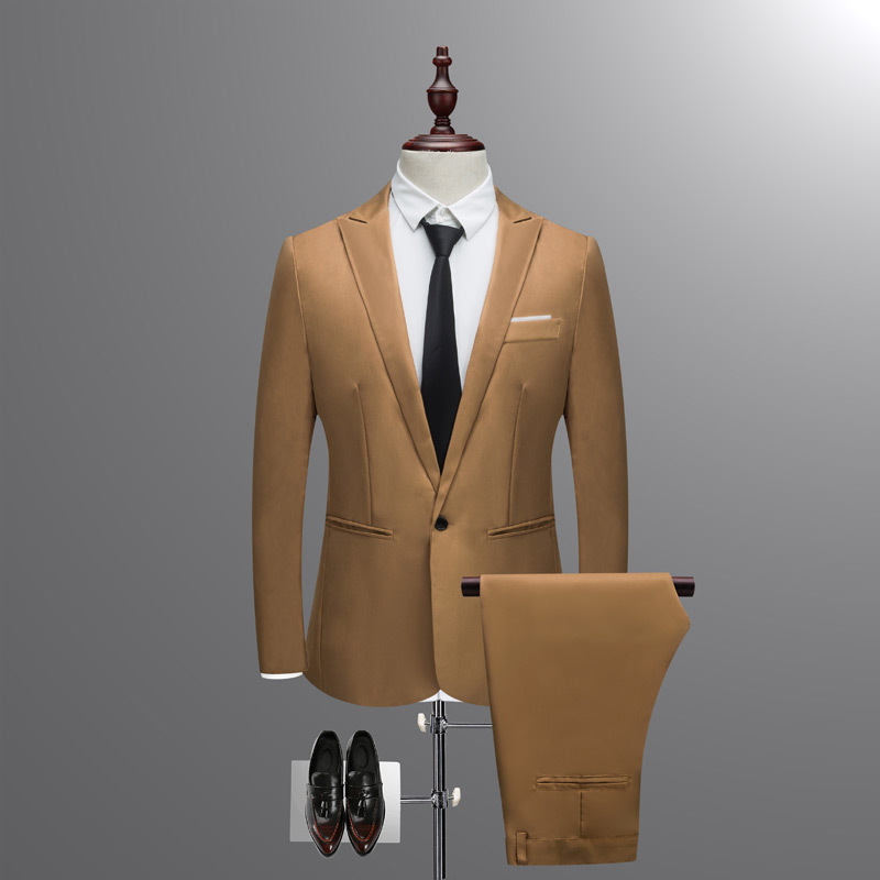 Fashion Business Suit Set Slim Fit Men's Suit Jacket Men's