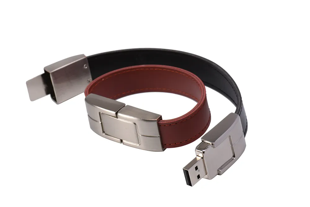 Leather Case USB Flash Drive Customized LOGO