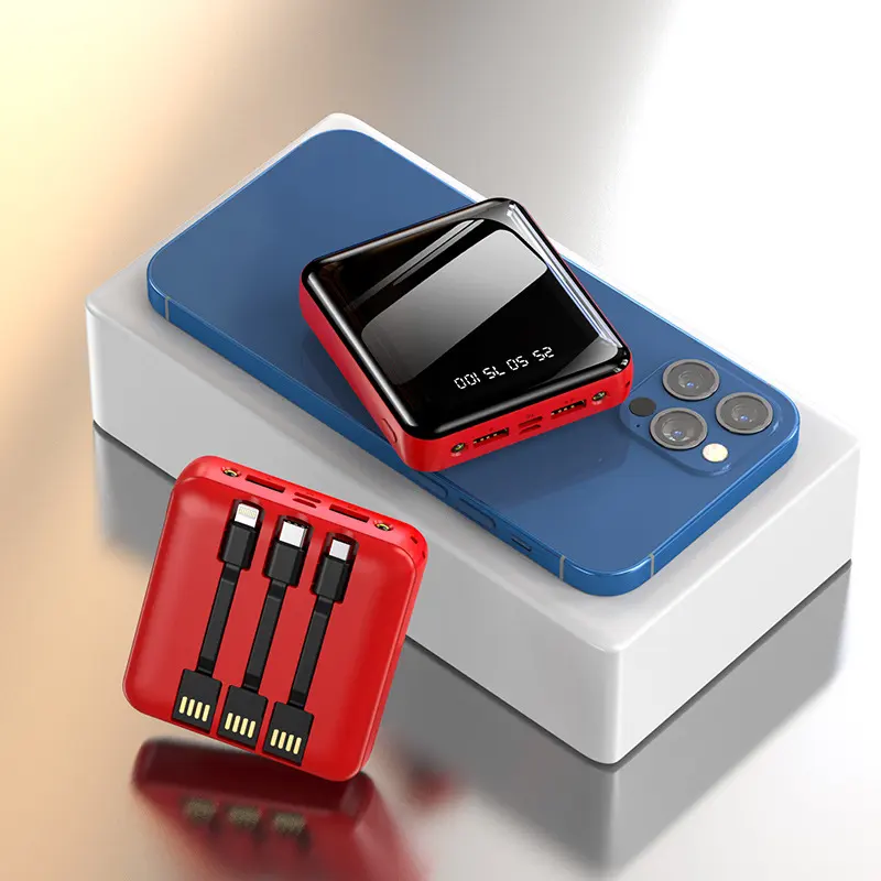 Power Bank Three-wire Detachable Self-contained Line Fast