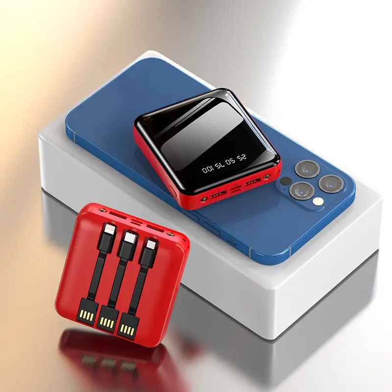 Power Bank Three-wire Detachable Self-contained Line Fast