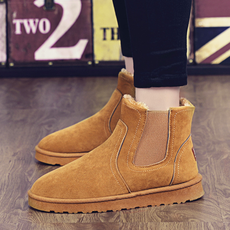 Men's Snow Boots Thickened And Velvet Warm Cotton Shoes