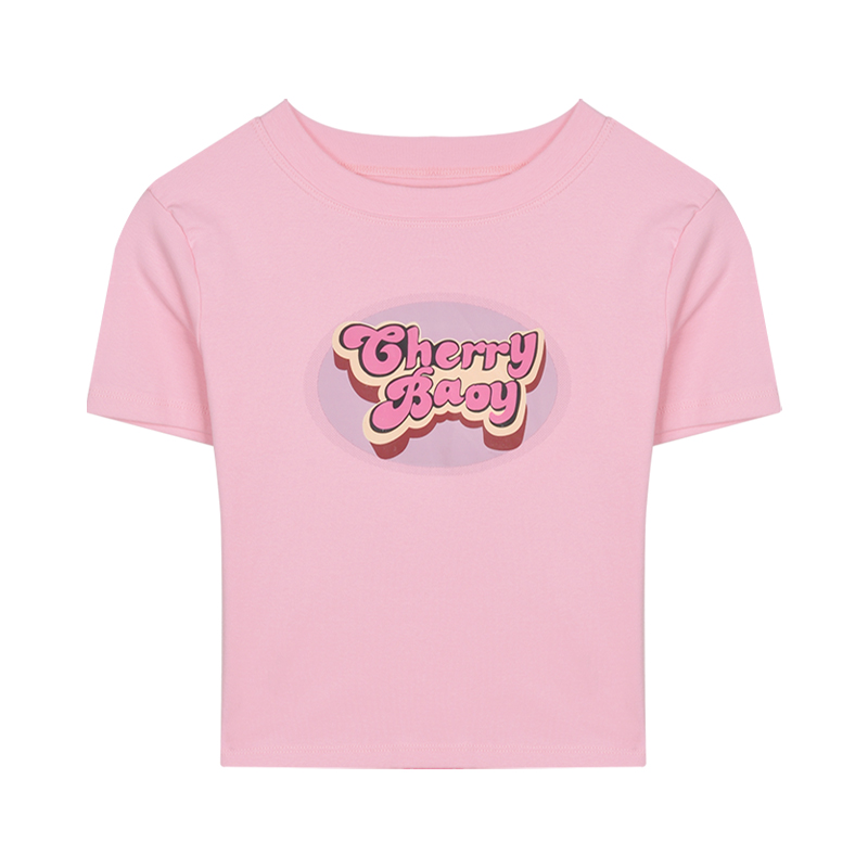 Title 1, T-shirt imprimé lettre mignonne et douce pour f...