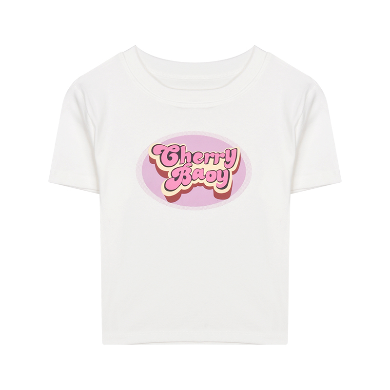 Title 4, T-shirt imprimé lettre mignonne et douce pour f...