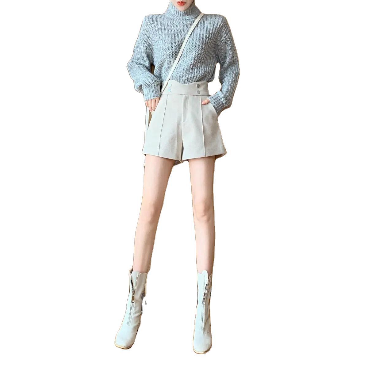 Autumn And Winter New Korean Style High-waisted Thin Female Students