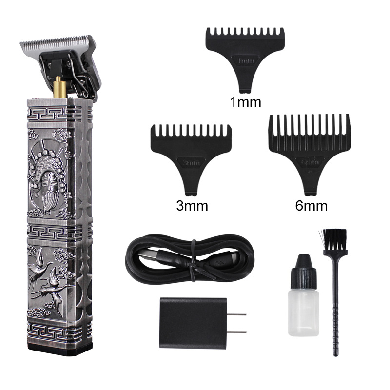 usb Charging Makeup Copper Tube Silver Tube Square Electric Clippers Adult Child Haircut