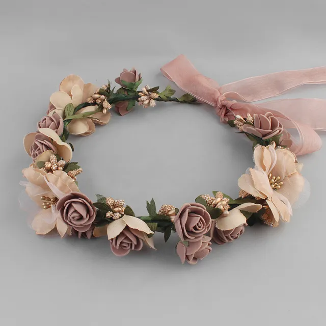 Lace Flower Headband Headband Three Colors Optional Beach Headband Headband Brown - Shop at LoveMi