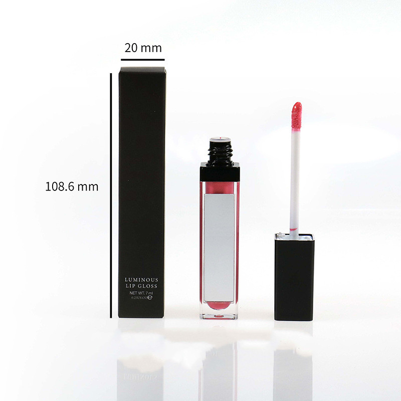 Neutral Lip Gloss Lipstick Matte Gloss Velvet Glaze Label (2)