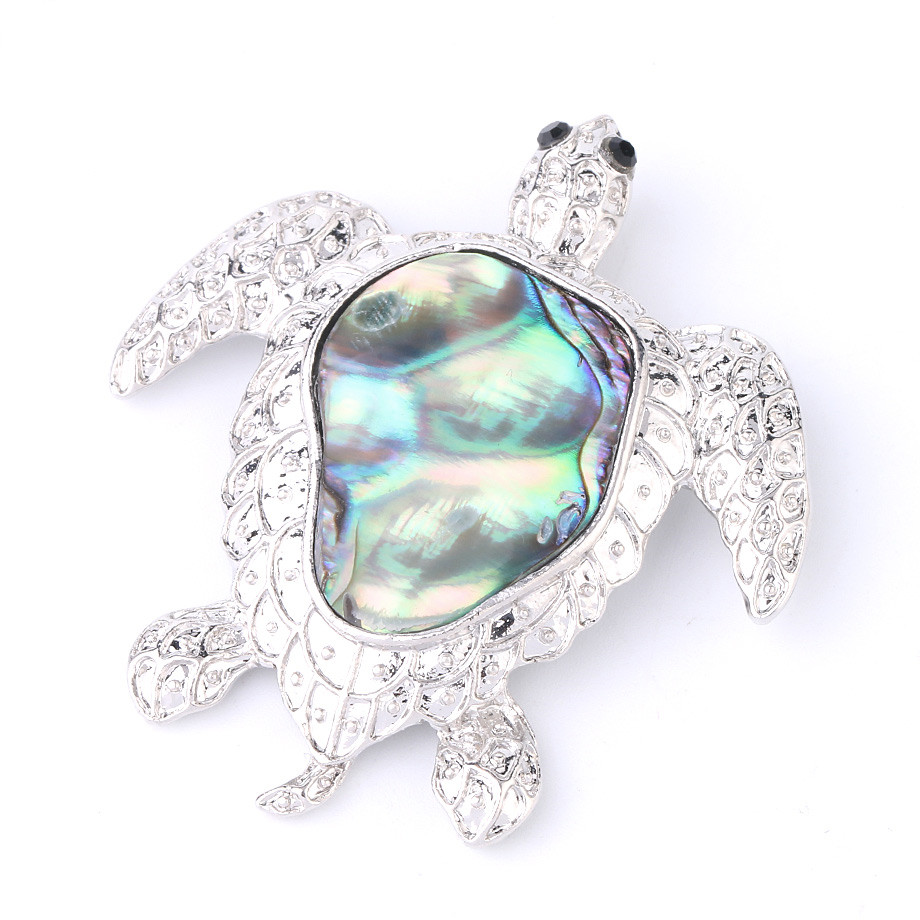 European And American Cross-Border Jewelry Origin Colorful Abalone Shell Turtle Pendant Necklace Jewelry