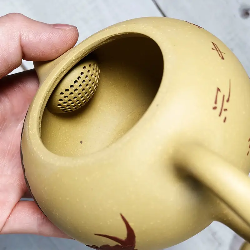 Classic Zisha Xishi Teapot Raw Mine Mei 188 Spherical Hole Filter Handmade Tea Set Customization