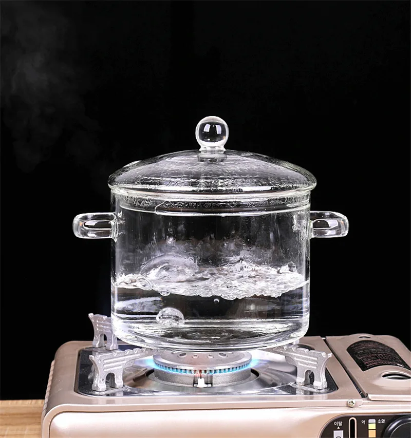 Glass Pot Stove Pot Kitchen Transparent Mini Soup Pot