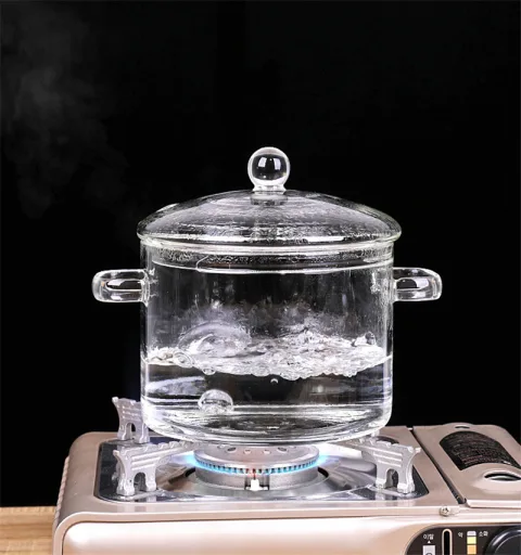 Glass Pot Stove Pot Kitchen Transparent Mini Soup Pot
