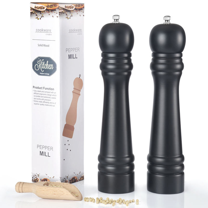 Title 4, Solid Wood Pu Paint Pepper Mill Ceramic Mill