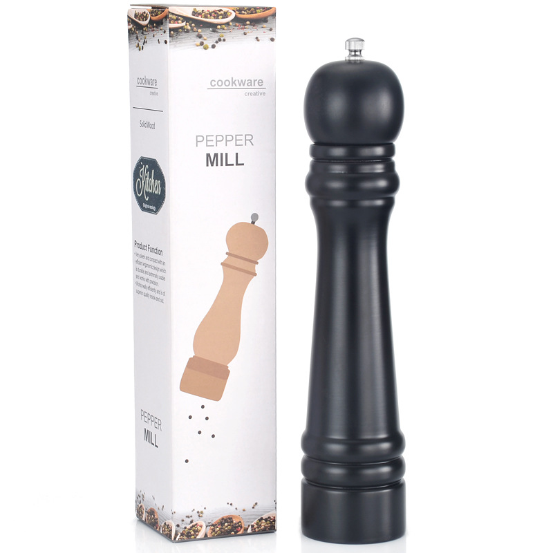 Title 5, Solid Wood Pu Paint Pepper Mill Ceramic Mill