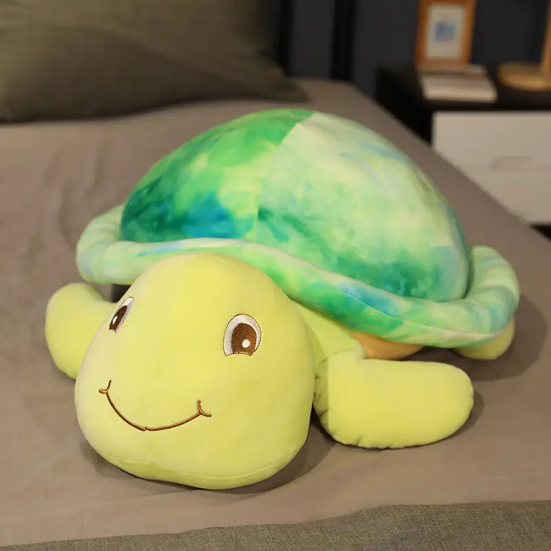 38-65 Cm Cute Colorful Plush Toy Pillow Rainbow Turtle Doll Children Christmas Gift