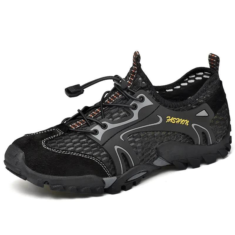Outdoor Wading Trail Running Shoes Summer Set Foot Beach Shoes Diving Shoes - Black