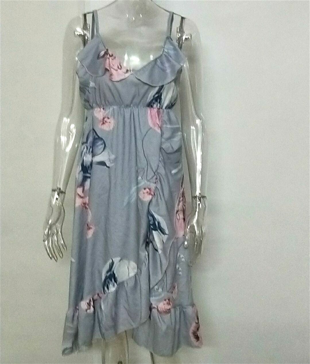 Beautiful wash ink dress with flounces