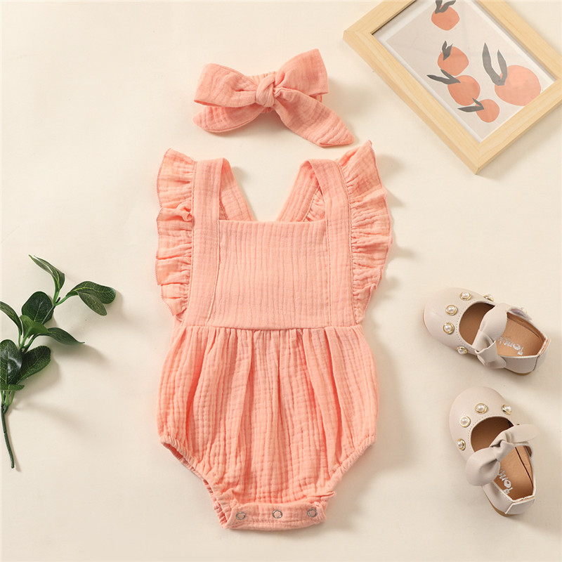 Multicolor Foam Cotton Strap Romper