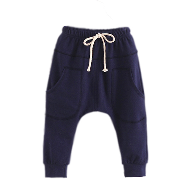 Boys And Girls Spring And Autumn Cotton Stitching Harem Pants