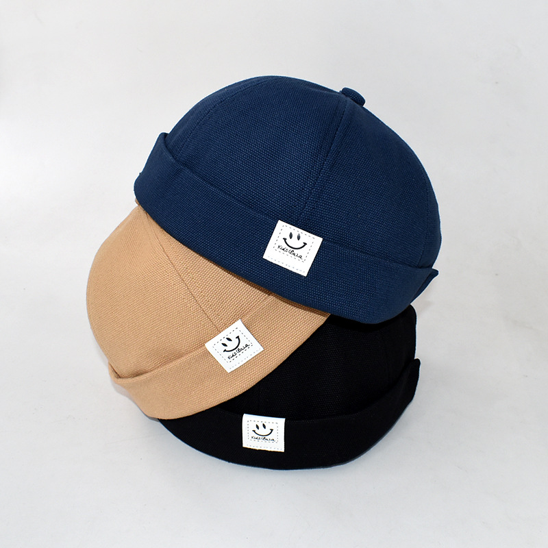 Men's Tide Brand Melon Leather Hat Japanese Smiley Landlord Hat