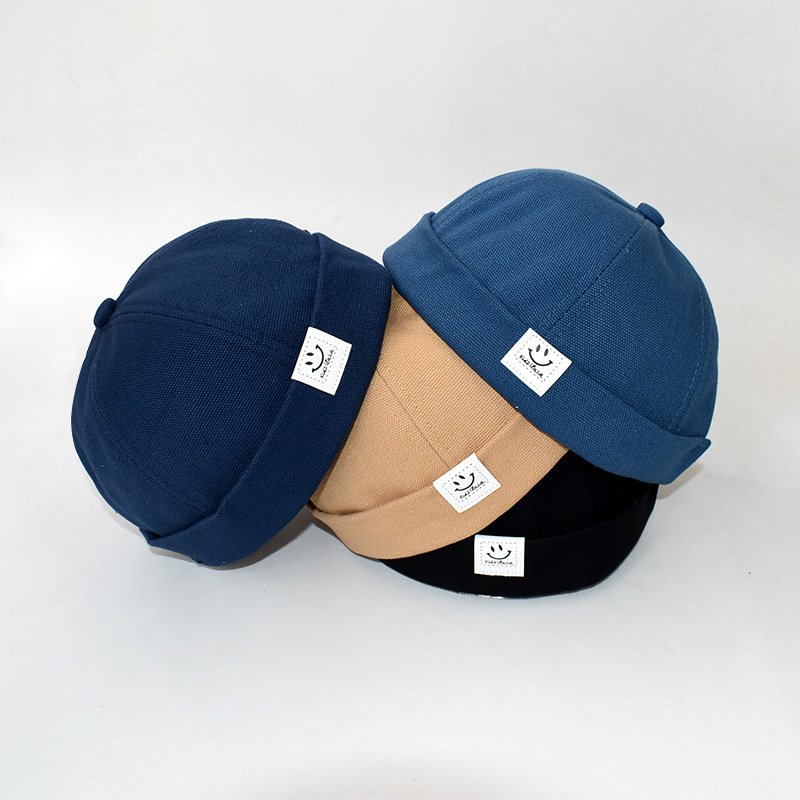 Men's Tide Brand Melon Leather Hat Japanese Smiley Landlord Hat