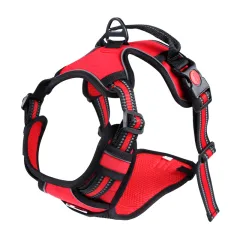 Anti-reflective Oxford Cloth Vest Traction Rope For Pet Big Dog Chest Strap - Red - View 1
