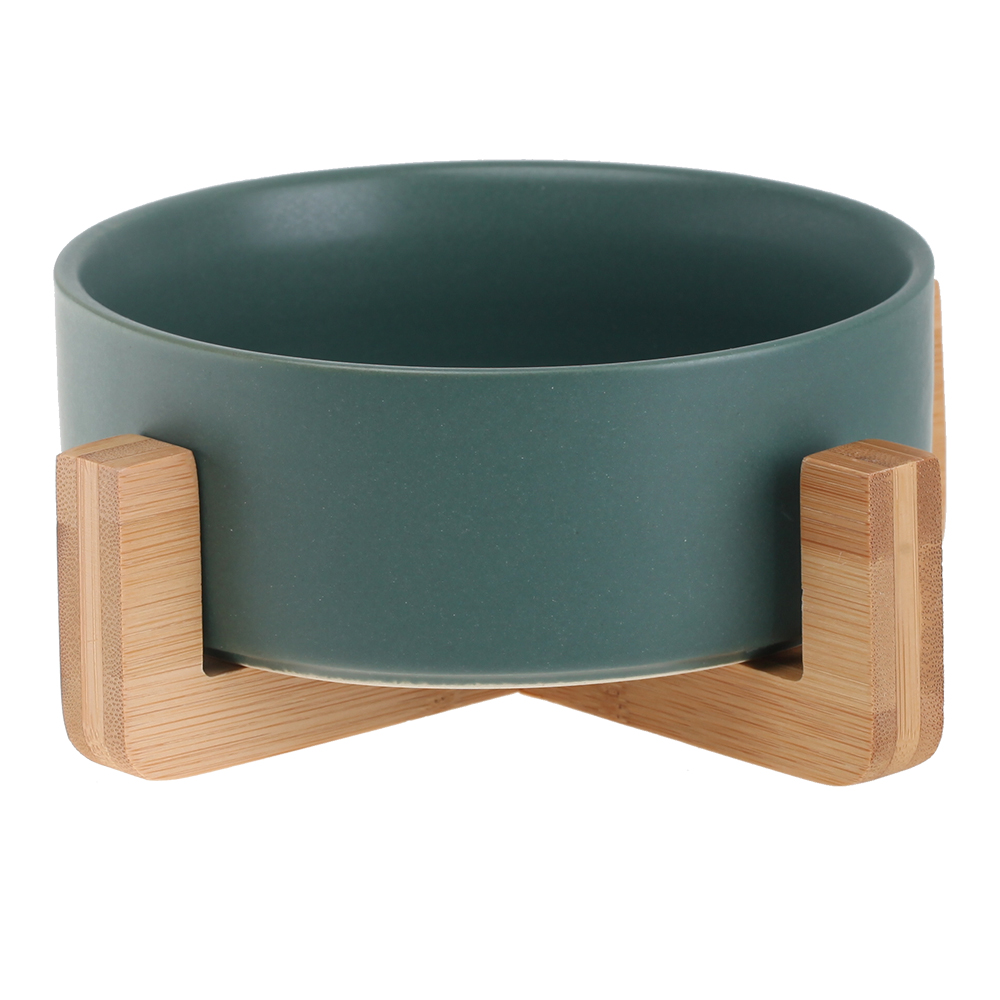 Dark green bowl wooden frame