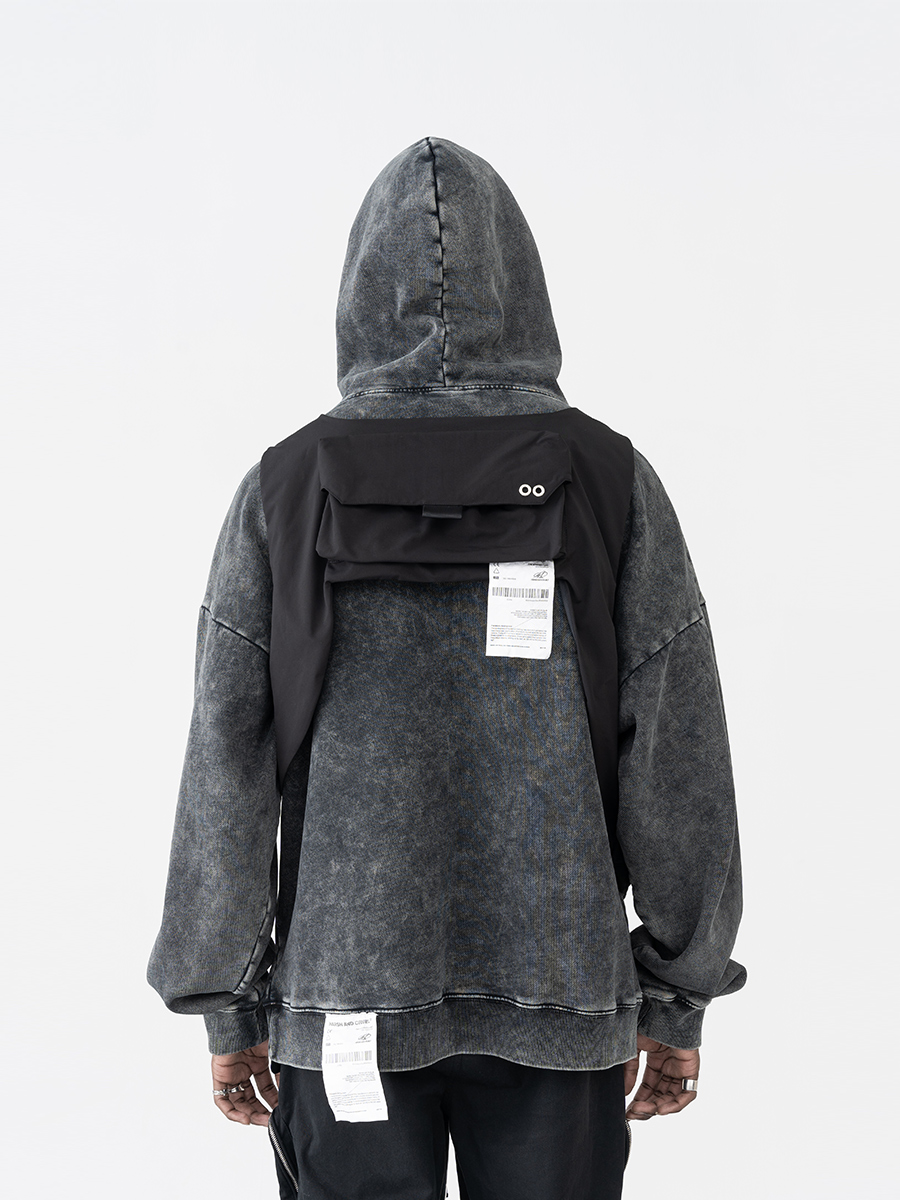 Functional Carabiner Translucent Matte Tpu Stitching Zipper Vest 