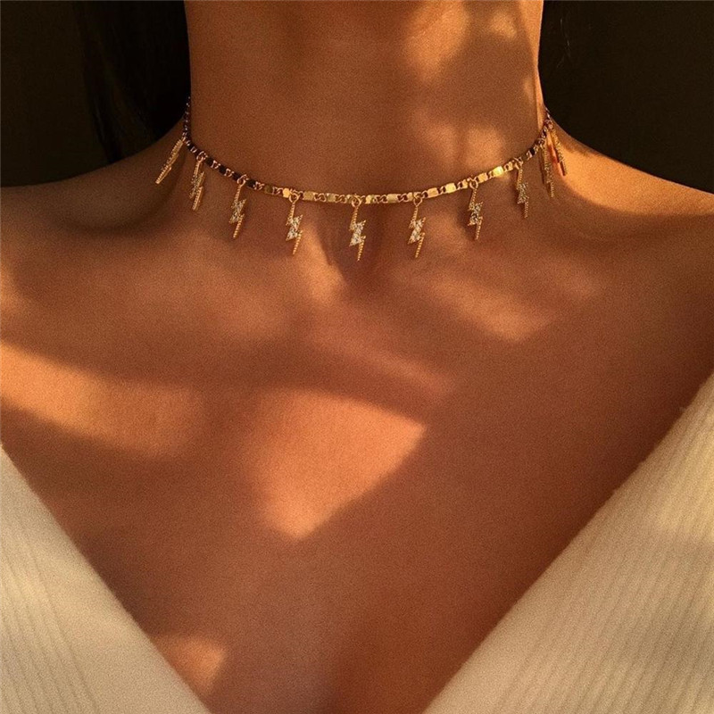 Diamond Necklace Clavicle Chain European And American Retro
