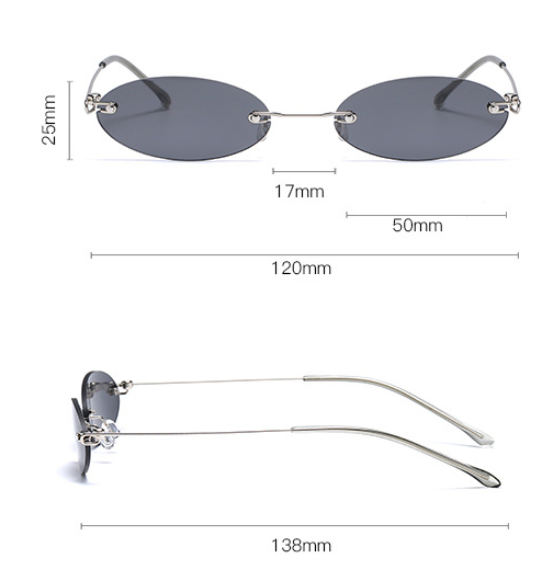 Title 1, Lunettes de soleil LongKeeper ovales sans montu...