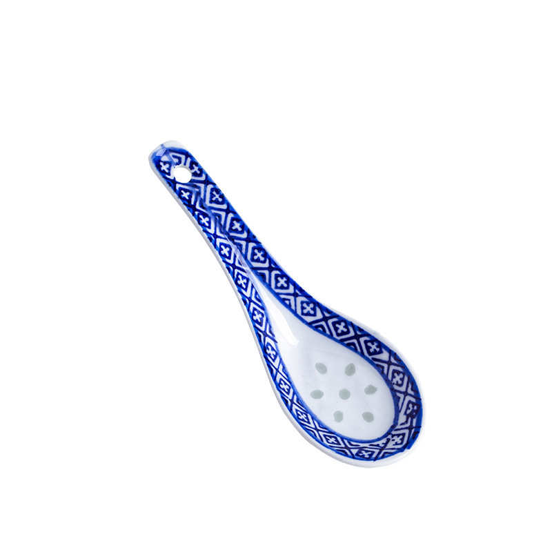 Blue And White Porcelain Tableware Spoon Blue And White Porcelain Spoon Ceramic Chinese Style