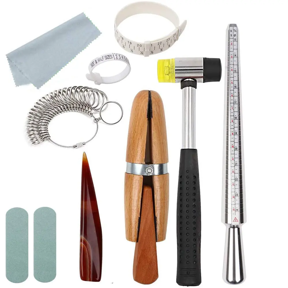11 Piece Set of Jewelry Tools Ring Ruler