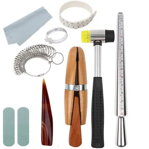 11 Piece Set of Jewelry Tools Ring Ruler