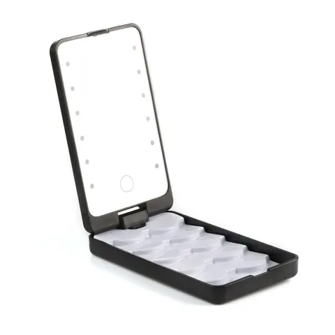 False Eyelashes with Storage Box Mirror 5 Pairs