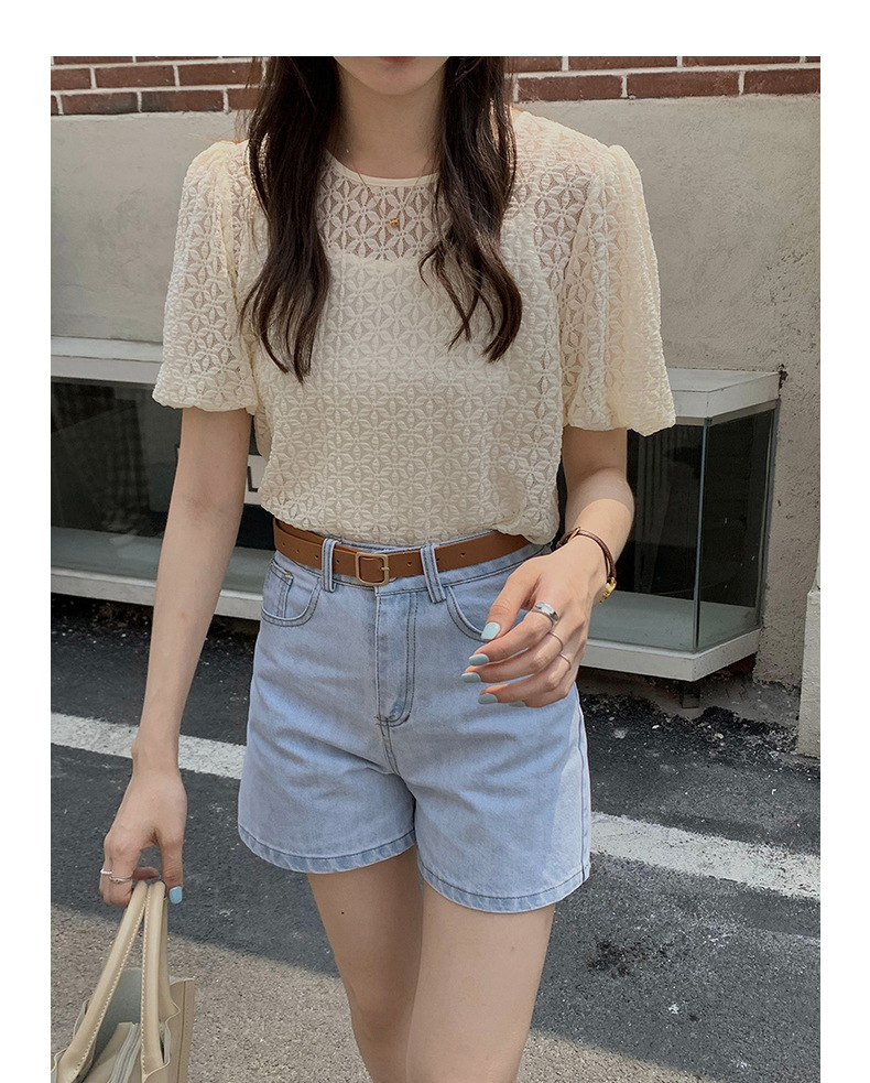 Title 17, Two-piece French Retro Foam Sleeve Lace Top Fre...